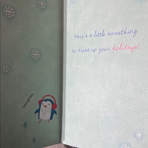 Merry Merry Merry Christmas Card with Penguins - Picture 2 of 3